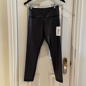 Black metallic Zyia leggings